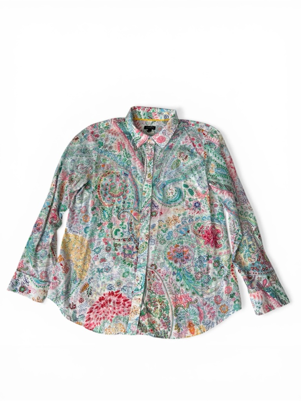 Talbots Women’s Paisley Shirt Casual Long Sleeve - Medium